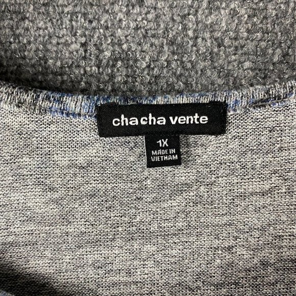 Chacha Vente Blouse 1X Women's 3/4 Sleeve Polyester Blend Adults - Picture 3 of 8